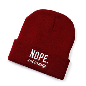 Bonnet en laine 100% à la mode avec logo personnalisé en gros chapeau de plage en plein air utilisation hiver automne mode unisexe - Product Image 2