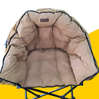 Chaise pliante en métal miniature au design moderne vietnamien, poches latérales, durable, élégante, mobilier d'extérieur pour pique-niques, jardins, familles