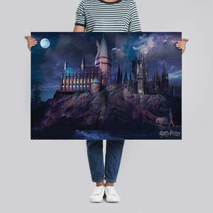 For Harry Potter Hogwarts <b>Poster</b> on Canvas Modern Design with Black <b>Frame</b> for Wall Decor - Product Image 3
