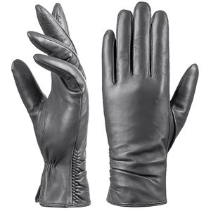 Derniers gants en cuir à haute couture en tissu Produit respirant Gants de mode en cuir ultra doux au toucher pour femmes - Product Image 2