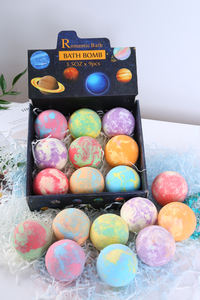 Bombes de bain sur le thème de la planète végétalienne non tachantes avec un long temps pétillant pour le corps relaxant - Product Image 3