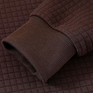 Sweat à capuche tendance 100 % coton molletonné pour homme avec cordon, logo personnalisé, broderie 3D, grandes tailles, uni, printemps - Product Image 6