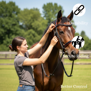 Meilleur prix PVC cheval Bitless bride confortable doux rembourré casque Top vente Western équestre accessoire - Product Image 3