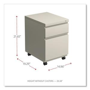 Alera ALEPBBFPY Pedestal de 2 cajones 14.96 pulgadas. X 19.29 Pulgadas X 21.65 Pulgadas Caja/Archivador Legal/Letter Left Right 14.96 In. X 19.29 Pulgadas X - Product Image 2