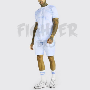 Hombres Deportes Camisetas de manga corta Pantalones cortos 2 piezas Cuello redondo Entrenamiento Gimnasio Correr Conjunto Hombres - Product Image 6