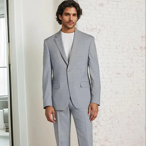 Traje de boda para hombre, conjuntos de chaqueta, talla grande, ajustado, Color sólido, ajuste a medida, oficina de negocios, trajes de 2 piezas, características transpirables - Product Image 1