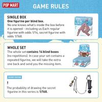 Porte-clés officiel POPMART de la série Pin for Love - Figurines d'animaux en PVC avec pendentif lettre, boîte mystère, design aléatoire, 14 cm