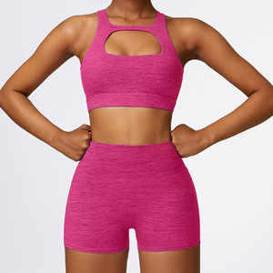 Ropa deportiva de moda temporada de otoño gimnasio Fitness Yoga desgaste Sujetador deportivo y pantalones cortos OEM ropa deportiva Sexy fabricante de ropa de lujo - Product Image 2