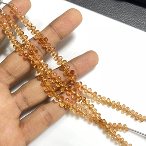 Spessartine Granate Faceted Tiny Teardrop Shape Briolette Beads Fanta Granate Cuentas de piedras preciosas a precio mayorista - Product Image 2