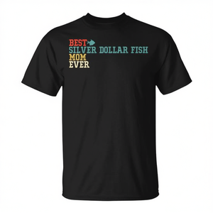 Camiseta Silver Dollar Fish Mom Ever para adultos, unisex, cuello redondo, manga corta, serigrafiada, promocional - Product Image 2