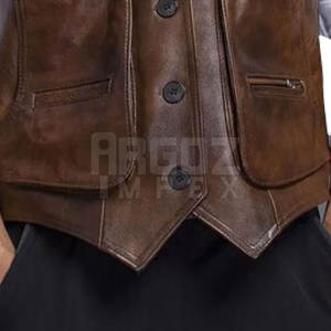 เสื้อกั๊กหนังลำลองคอวีสำหรับผู้ชาย ออกแบบโลโก้ได้ แห้งเร็ว ระบายอากาศได้ดี น้ำหนักเบา คุณภาพสูง สำหรับฤดูหนาว - Product Image 4