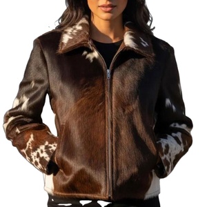 Hair On Leather <b>jacket</b> Customized Best Quality Winter Leather <b>Jacket</b> Quilted Genuine Hair-on <b>Zipper</b> <b>Jacket</b> Cow Hair On <b>Jacket</b> - Product Image 1