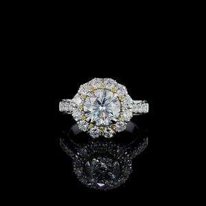 Anillo de compromiso solitario de laboratorio de oro blanco de 18 quilates IGI certificado CVD HPHT diamante bodas fiestas regalo para hombre - Product Image 1