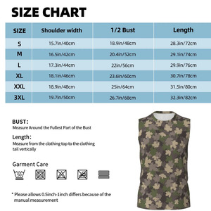 Camiseta Deportiva sin Mangas para Hombre con Estampado de Arce Camuflado, Ligera y de Secado Rápido para Gimnasio, Correr, Deportes y Actividades al Aire Libre - Product Image 6