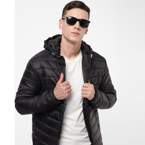 Chaqueta acolchada de burbujas de estilo callejero para hombre, cuello con capucha de nailon de poliéster de alta calidad para procesamiento recubierto de invierno - Product Image 3