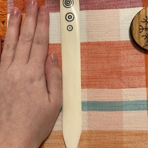 Faizacraft Eco-Friendly Buffalo Leatherworking Bone <b>Folder</b> Polished Animal Design with Natural Shape - Product Image 2