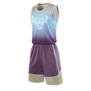 ชุดบาสเก็ตบอลสำหรับผู้ใหญ่แบบสกรีนโลโก้ตามสั่ง ระบายอากาศได้ดี พิมพ์ลาย 100% โพลีเอสเตอร์ 2026 - Product Image 2