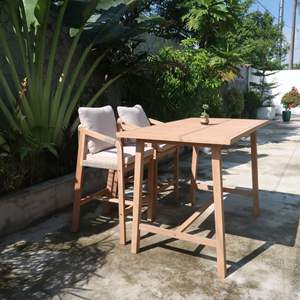 ชุดโซฟาไม้แท้เป็นมิตรต่อสิ่งแวดล้อมโต๊ะกาแฟสำหรับกลางแจ้งปรับแต่งได้ทันสมัยเรียบง่าย - Product Image 6