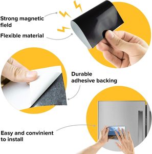 Foglio Magnetico Industriale in Gomma Morbida 0,5mm di Spessore 4R Completamente Adesivo 4x6'' Magnete Fotografico Fai-da-Te per Foto - Product Image 3