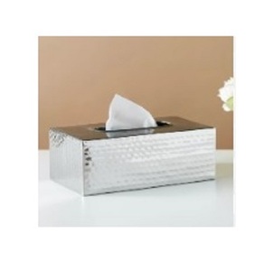 Boîte à mouchoirs décorative carrée en métal galvanisé rustique, faite à la main, taille personnalisée, suspendue, portable, décoration de luxe pour la maison - Product Image 1