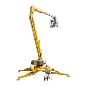 รถกระเช้าไฟฟ้าแบบลากจูง แพลตฟอร์มยกคนทำงาน รถกระเช้าบูมแบบลากจูง รับน้ำหนัก 1000 กก. สูง 3.4 ม. สำหรับงานบนที่สูง - Product Image 4