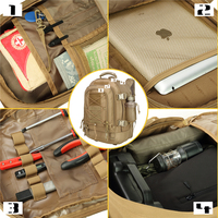 Sac à dos pour ordinateur portable imperméable antivol, motif camouflage, construction en PVC durable, capacité 36-56L, sac à dos tactique professionnel personnalisé