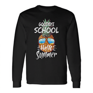 Addio scuola, buon giorno estate! Maglietta a maniche lunghe con stampa ananas 'Ultimo giorno di scuola' - Articolo promozionale - Product Image 2