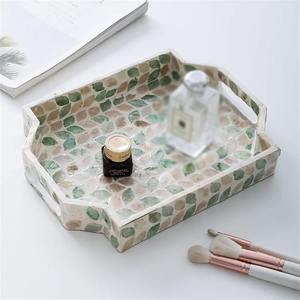 Bandeja de servicio de nácar hecha a mano, bandejas MOP de alta calidad, centro de mesa para sala de estar, comedor - Product Image 5