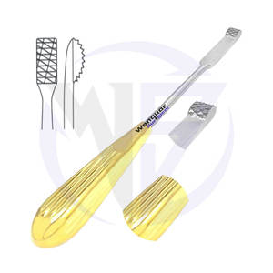Raspador Nasal Ortopédico de 19 cm, Acero Inoxidable, Mango Dorado, Instrumento Quirúrgico de Alta Calidad con Certificación CE para Cirugía Ósea Facial - Product Image 1