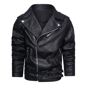 Offre Spéciale Nouveau Design Imperméable Logo Personnalisé Vestes en Cuir Décontractées pour Hommes en Cuir Décontracté à la Mode - Product Image 1