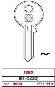 Chiave Asc Ie3 (g.Vac 3) Iseo - Product Image 1