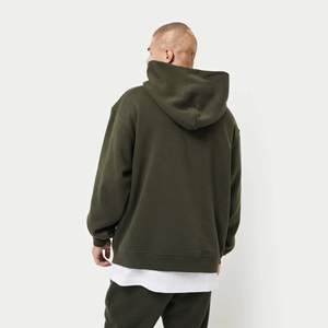 Sudadera con capucha de gran tamaño, 80% Algodón, 20% poliéster, hombros caídos, estilo Jersey cruzado sobre el escote, dobladillo acanalado y puños, color caqui oscuro - Product Image 2