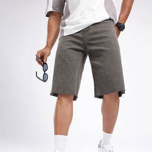 High Street Fashionable Quick Dry <b>Men</b> Jeans <b>Shorts</b> Plus Size Fresh Piece Breathable Cotton Made <b>Men</b> Denim <b>Shorts</b> - Product Image 1