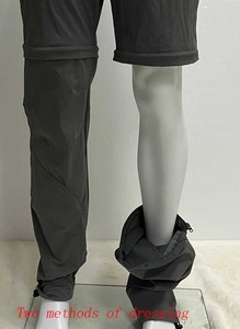 Pantalon coupe-vent tactique en nylon/coton écologique et imperméable à l'eau pour hommes de grande taille personnalisé taille haute élastique - Product Image 5