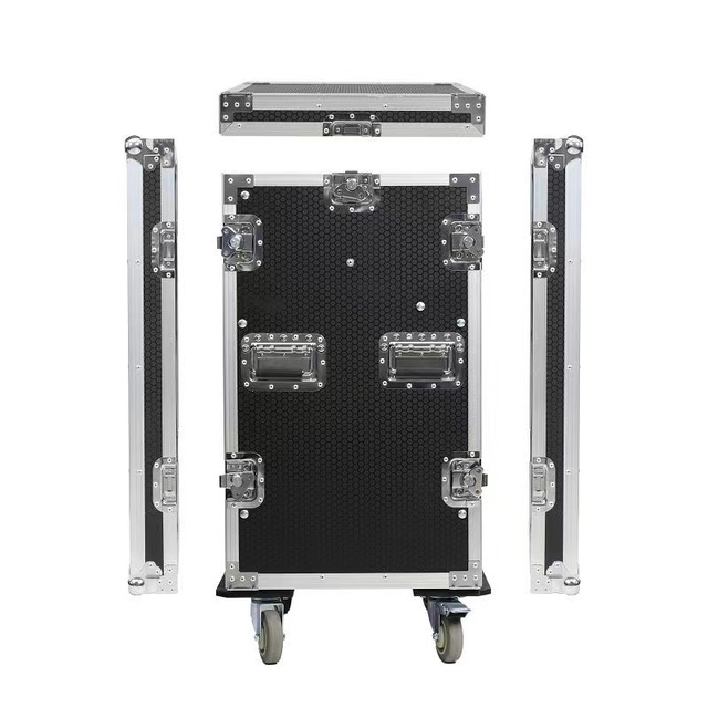 Factory 2-14u Space Shock Mount Amp Rack Road Flight Case for Sale