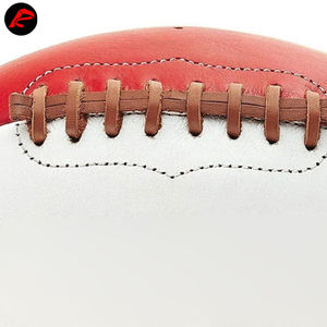 Matériau en cuir de qualité supérieure surpiqûres taille personnalisée excellent jeu officiel ballon de rugby de football américain - Product Image 6