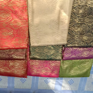 Luxury Brocade Silk <b>Fabric</b> High Quality Jacquard Woven Textile for Dresses Upholstery and Traditional Attire Available - Product Image 1