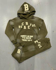 Conjuntos de Sudadera con capucha de peso pesado para hombre, Jersey personalizado, sudadera, pantalones de chándal, chándal transpirable de alta calidad, bordado personalizable - Product Image 6