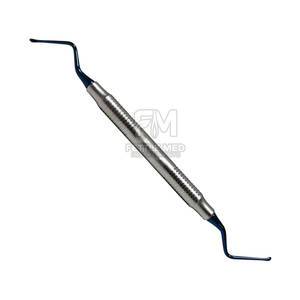 Curettes dentaires parodontales à manche en silicone, fabrication pakistanaise, prix d'usine, composées de métal en acier, vente chaude - Product Image 3