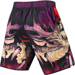 Short MMA imprimé en gros Short d'arts martiaux léger à séchage rapide avec taille élastique et logo personnalisé quantité minimale de commande bas - Product Image 4