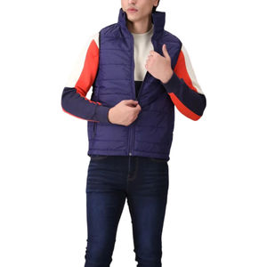 Gilet d'hiver en duvet de couleur unie pour femmes, respirant, à bulles, à manches longues pour hommes, fermeture à glissière épaisse, service OEM - Product Image 3