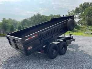 Remolque basculante hidráulico de 20 toneladas de alta calidad, mejor precio, remolque volquete de un solo eje 7x14 para agricultura, construcción y agricultura - Product Image 3