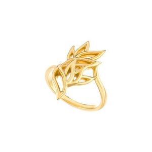 Stuller 18K Gold Plated Freeform Floral Cross-Inlay Ring 50869:104P Hip-Hop Trendy Fashion with <b>Titanium</b> and Alloy Gift - Product Image 5