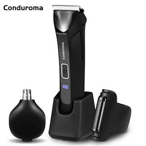 Rasoir électrique multifonctionnel silencieux et étanche, tondeuse de précision pour les poils du nez, tondeuse pour cheveux et corps 3 en 1. - Product Image 4