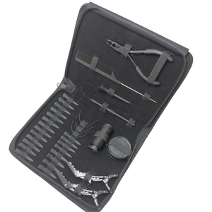 Hair Extension Tools Kit Flat Shape Hair Extension <b>Plier</b> Private Label Hair Sectioning Clips High Quality Stainless Steel 10 <b>Set</b> - Product Image 6