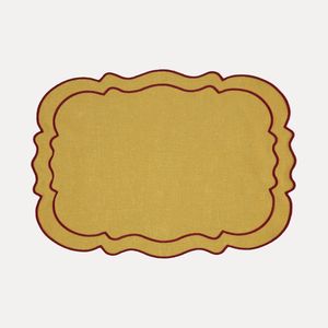 Mantel Individual de Lino Ecológico con Bordado Orgánico para una Vida Sostenible, Decoración de Comedor, Reutilizable, Lavable y Natural - Product Image 6