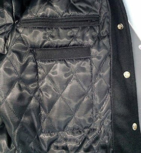 Chaqueta de bombardero de satén unisex, ropa de abrigo de béisbol OEM para eventos escolares y pedidos a granel, chaqueta universitaria - Product Image 3