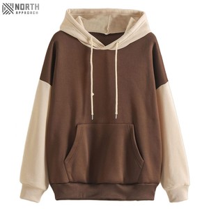Sweat-shirt doux à imprimé personnalisé manches longues en tricot surdimensionné épaule tombante hiver tenue décontracté à capuche haut en tricot pour les femmes automne - Product Image 1
