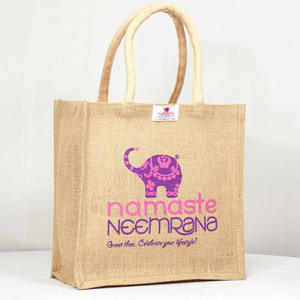 Logo personnalisé de haute qualité sac à provisions en jute toile de coton article personnalisé avec motif de lettre élégant Promotion exclusive - Product Image 1