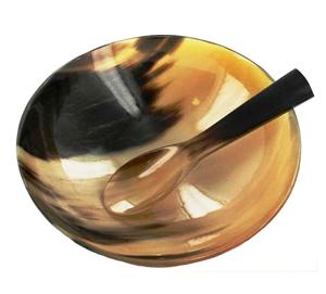 Cuerno de búfalo natural Rústico Moderno Oval Formas redondas Cuerno Plato de afeitar Hecho EN LA India - Product Image 1